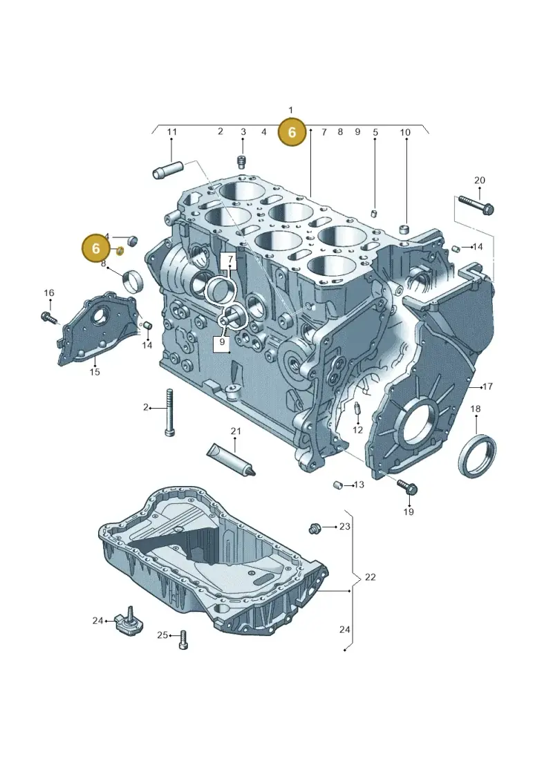 N0119103 — Volkswagen EOS 2.0 (2008-2010) diagram 474103300, position 6
