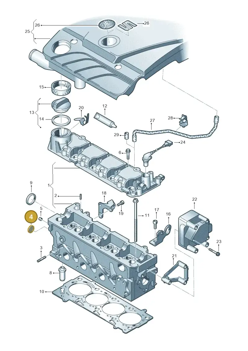 N0119149 — Volkswagen KOMBI STANDARD/FURGAO  06> (2006-) diagram 231103350, position 4