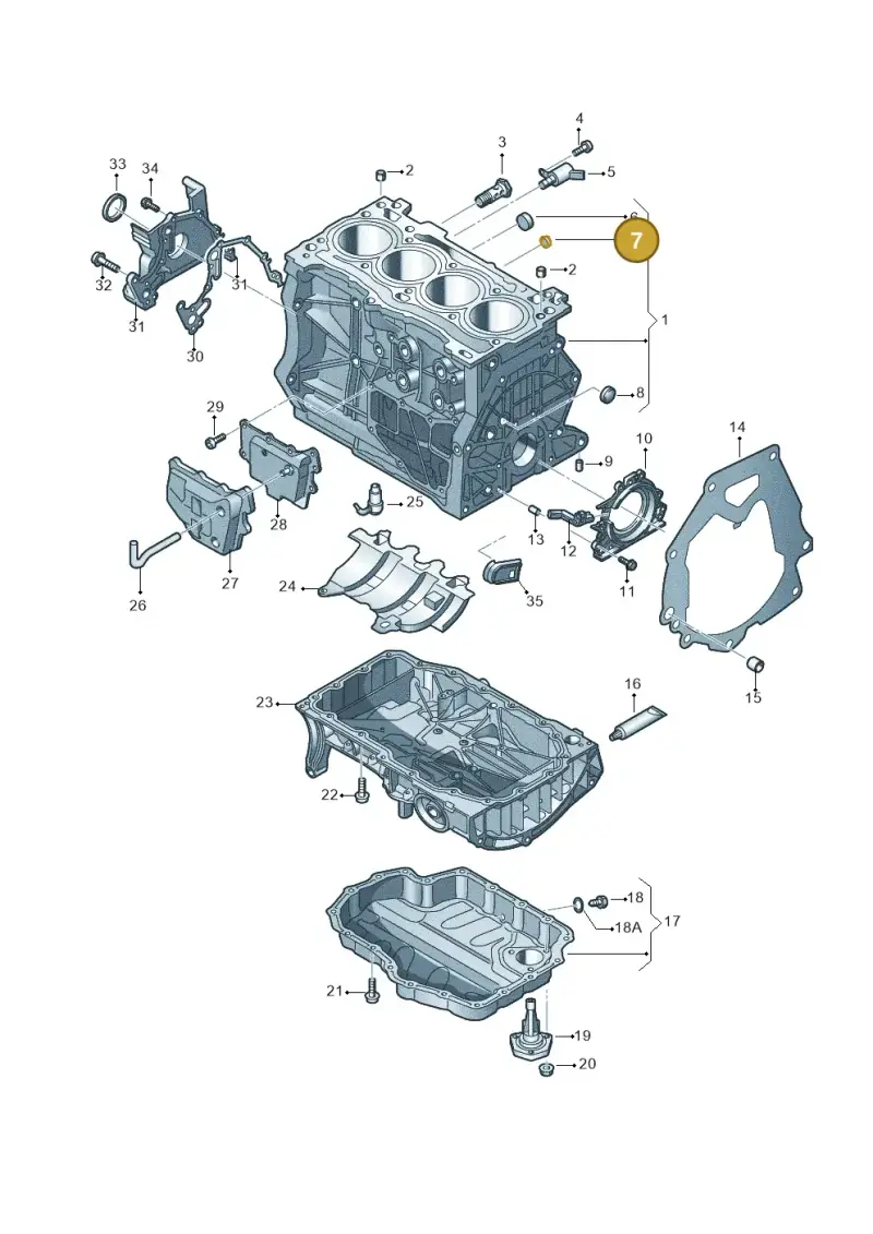 N0119185 — Volkswagen Tiguan 2.0 (2023-) diagram 57x103020, position 7