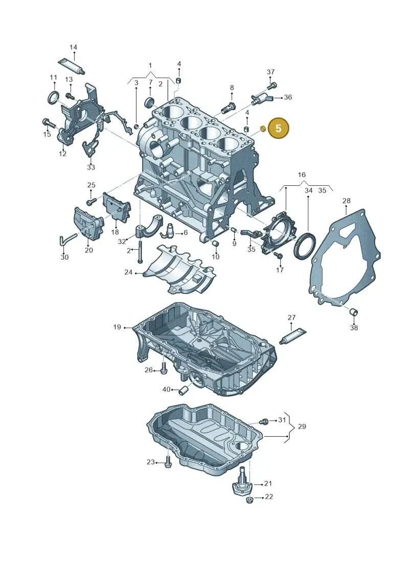 N0119185 — Volkswagen Tiguan 2.0 4Motion (2017-2024) diagram 708103100, position 5