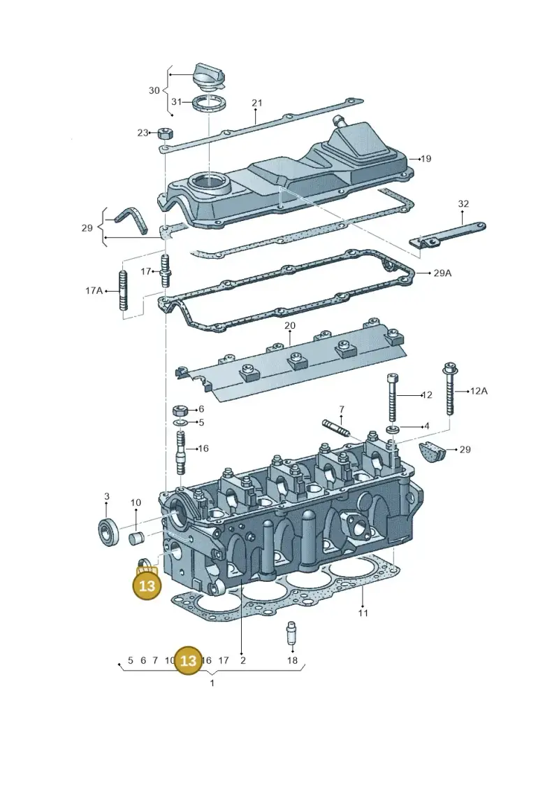 N0119191 — Volkswagen CADDY-KOMBI/KASTENW.   06> (2005-) diagram 118103350, position 13