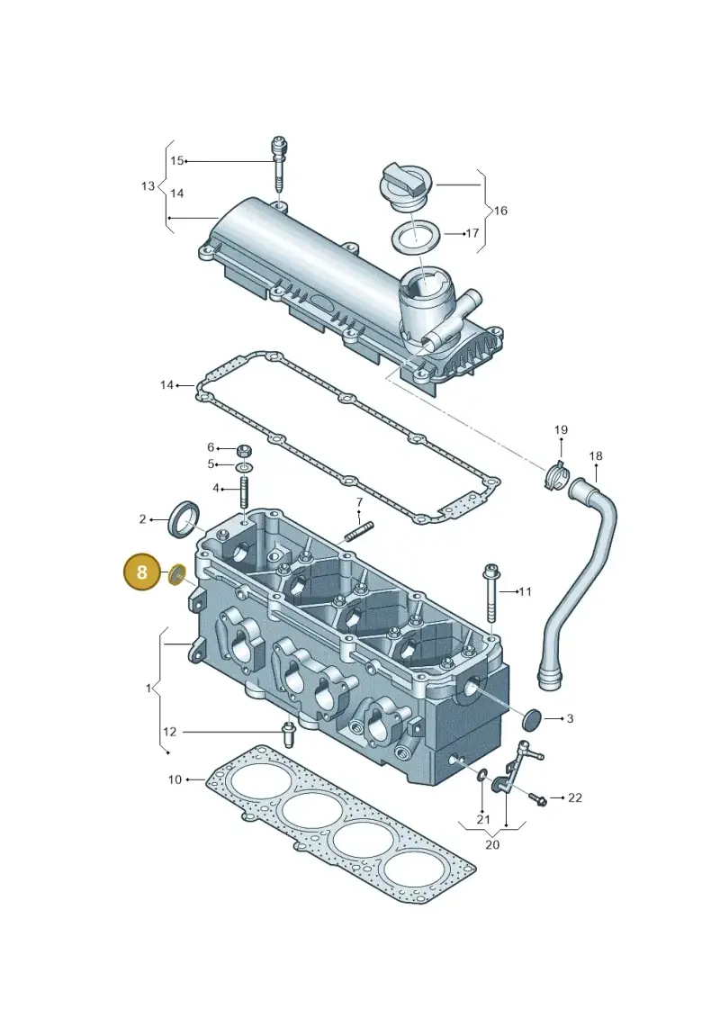 N0119191 — Volkswagen Golf estate (2009-2013) diagram 409103300, position 8