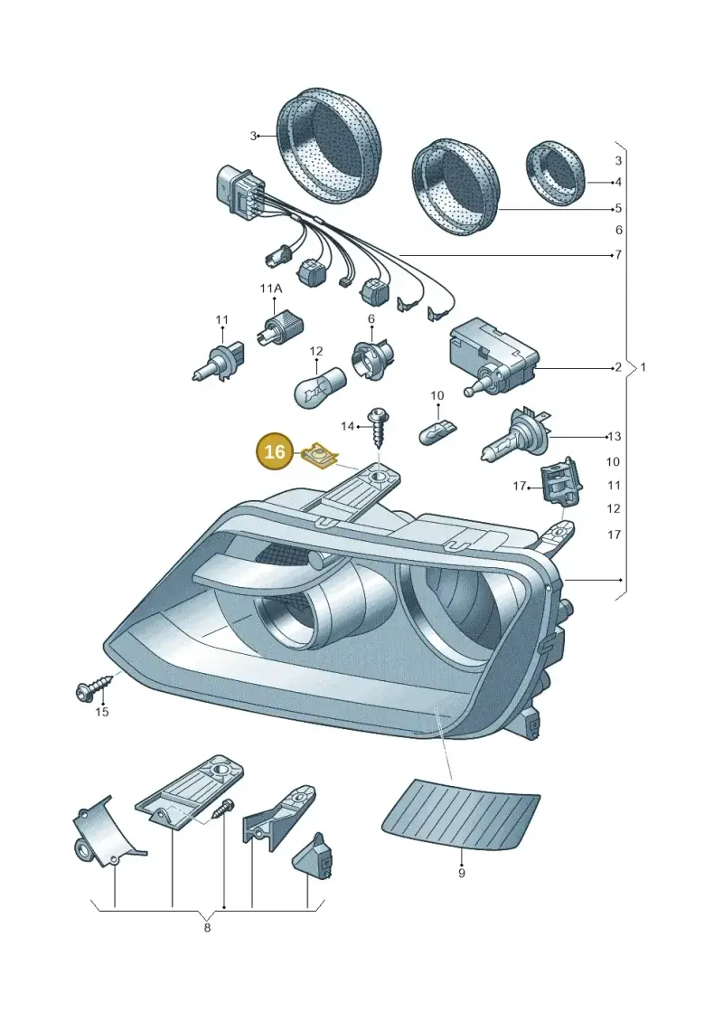 N0120622 — Volkswagen Amarok twin cab (2022-) diagram 749941100, position 16