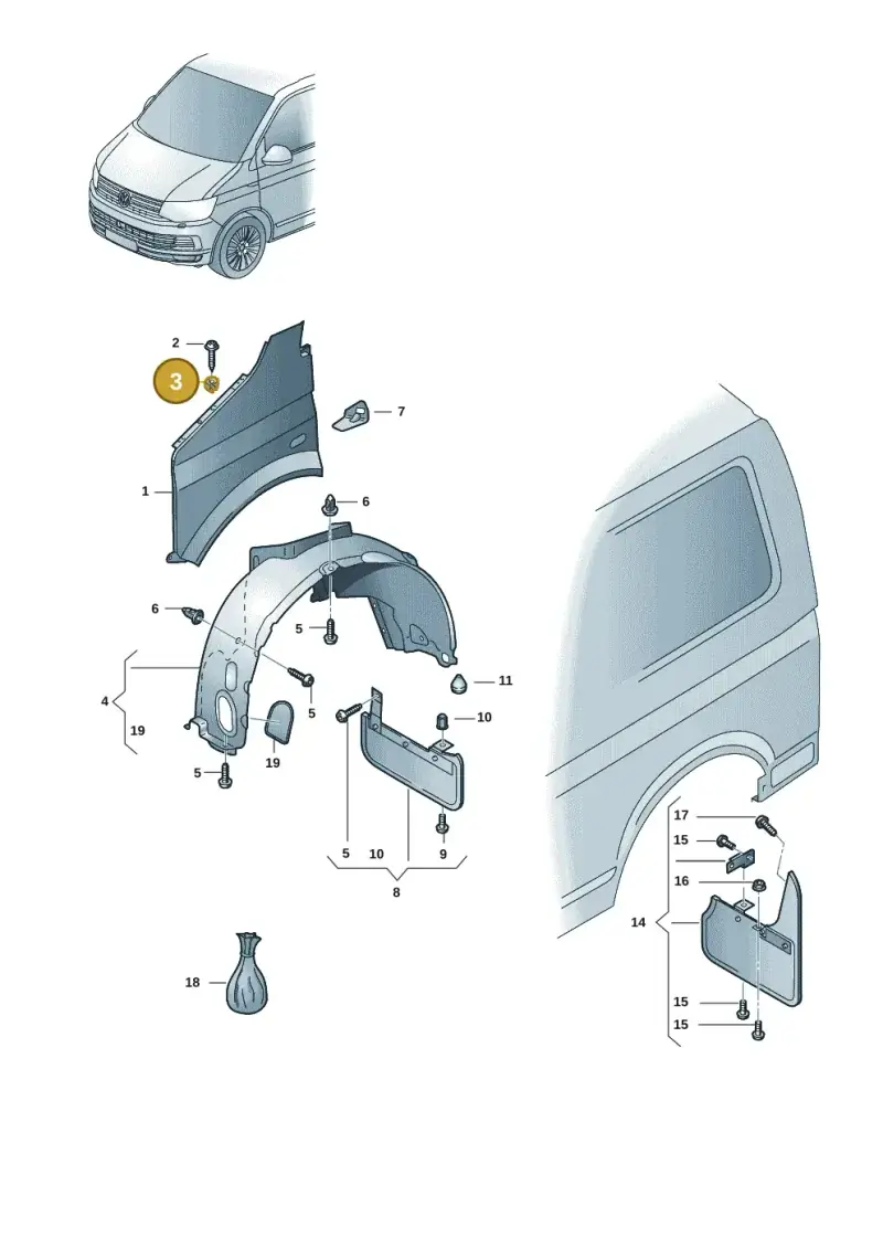 N0120622 — Volkswagen Transport. multivan (2019-2024) diagram 7ep821100, position 3