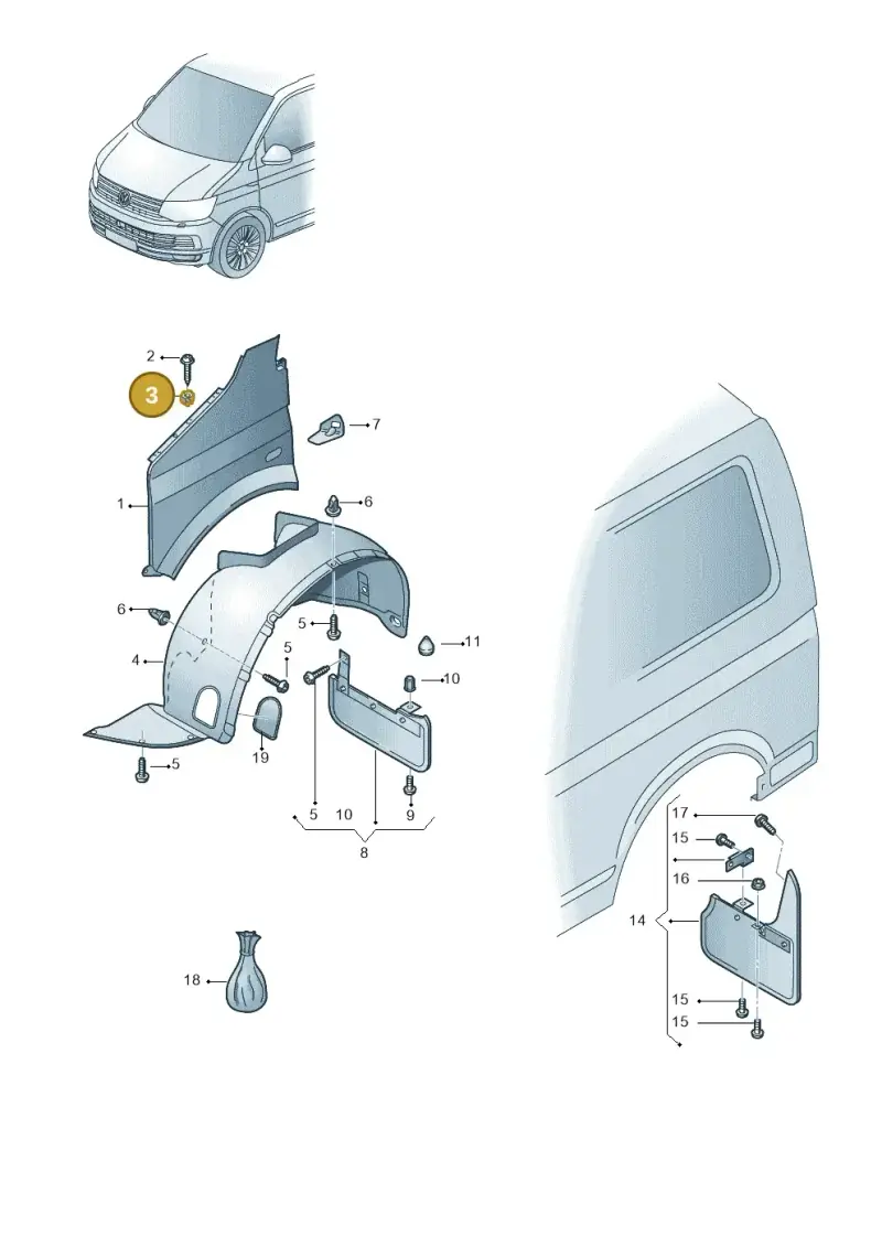 N0120622 — Volkswagen Caravelle (2015-2019) diagram 861821100, position 3