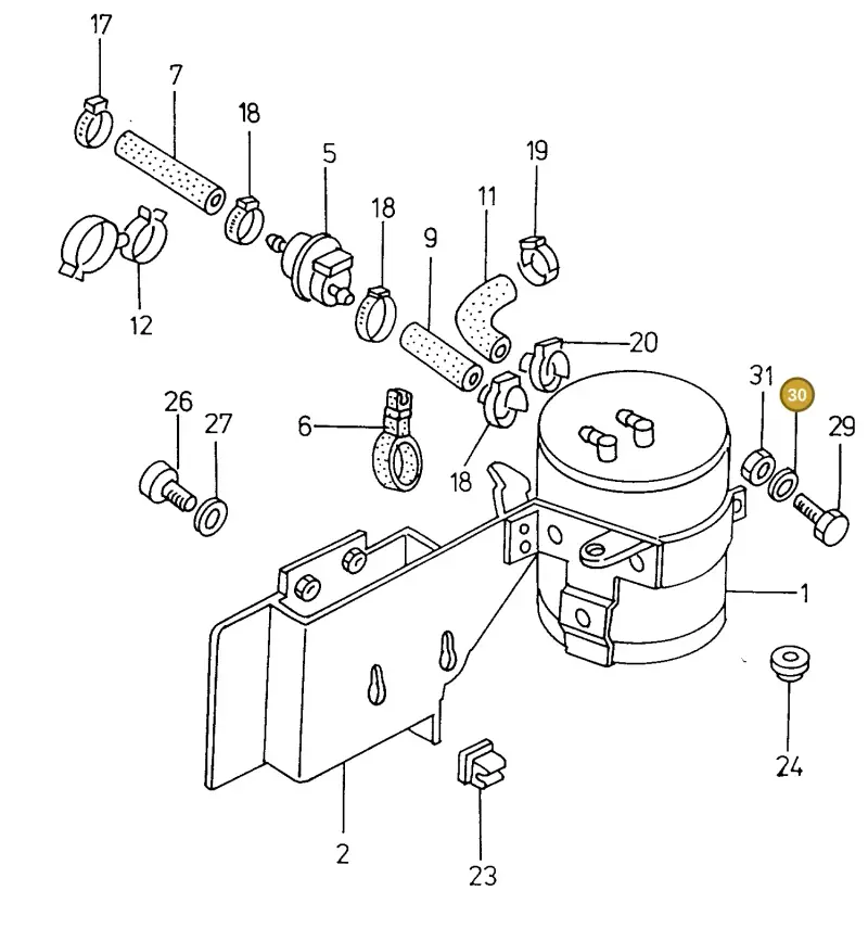 N0121272 — Volkswagen CADDY PICKUP (1996-2000) diagram 101201950, position 30