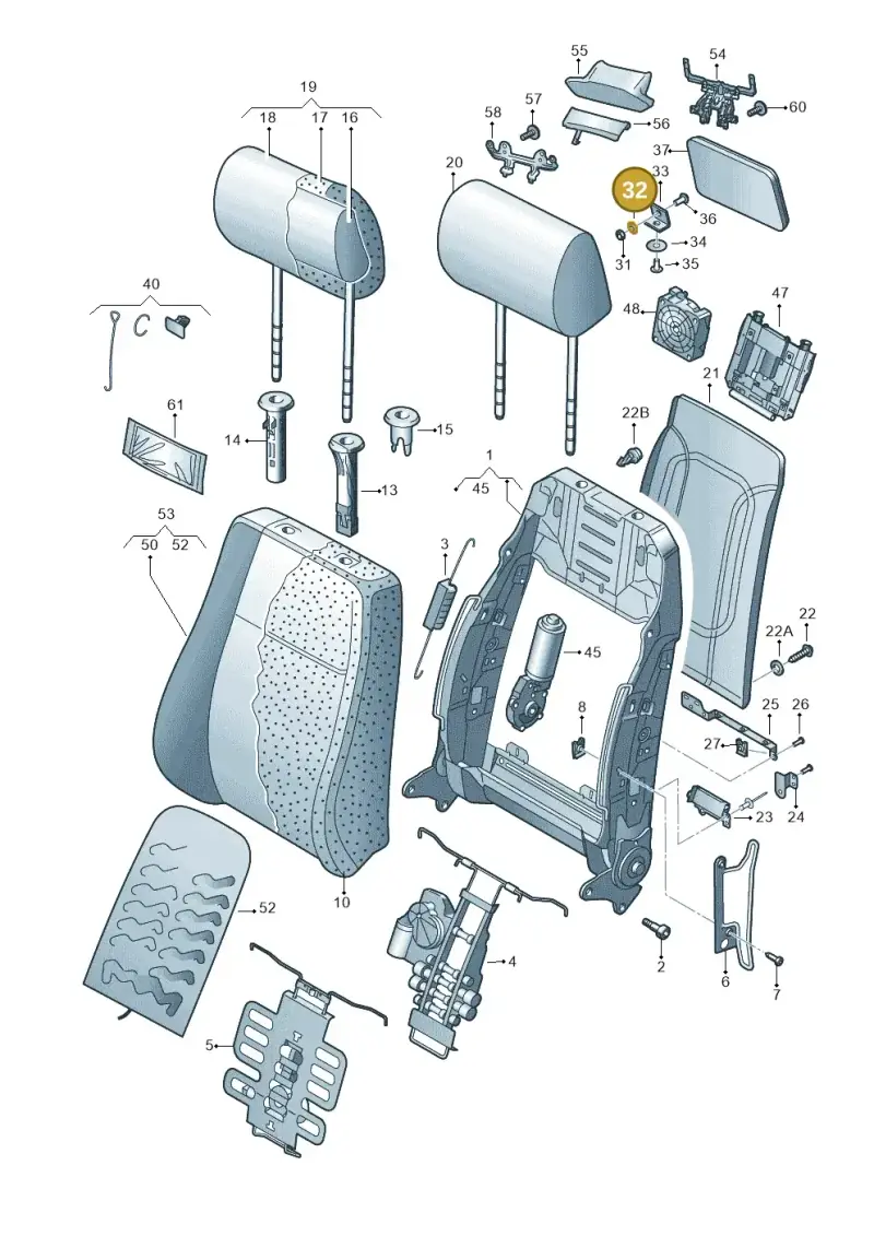 N0121272 — Volkswagen Phaeton 4motion (2010-2016) diagram 710881500, position 32