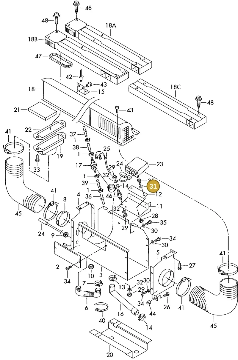 N0122253 — Volkswagen LT, LT 4X4 (2003-2006) diagram 176261300, position 31