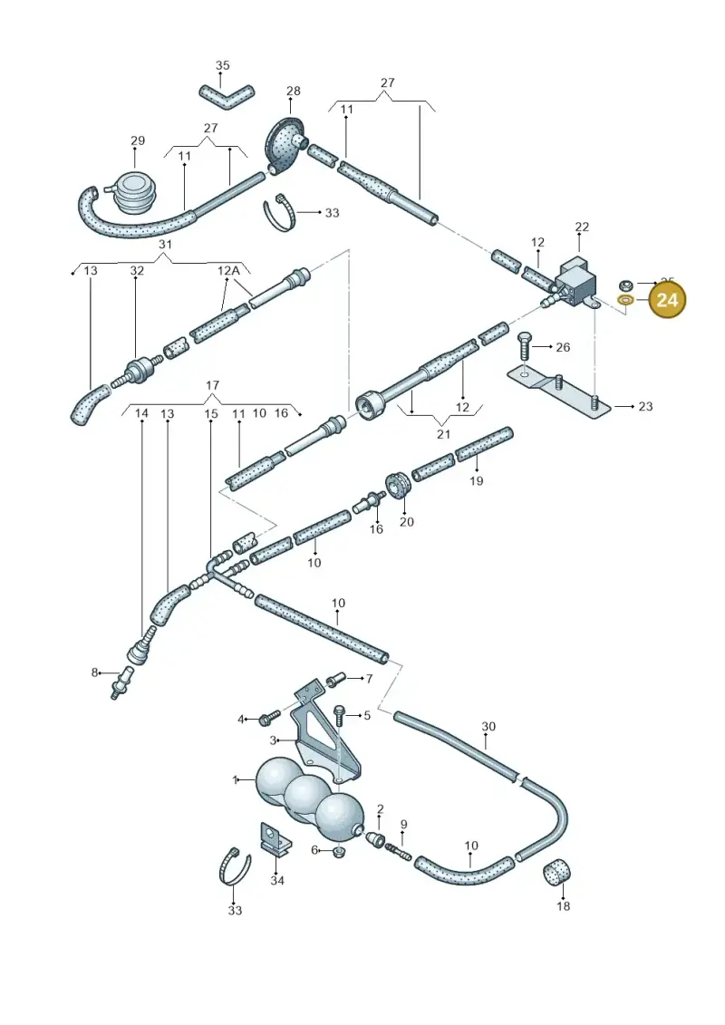 N0122253 — Audi A6/Wagon/quattro (2001-2004) diagram 264131350, position 24