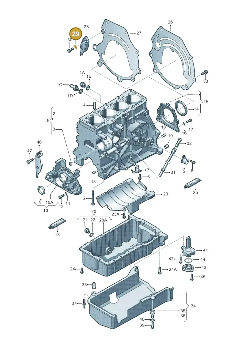 N0122265 — Volkswagen Polo (2011-2014) diagram 194103150, position 29