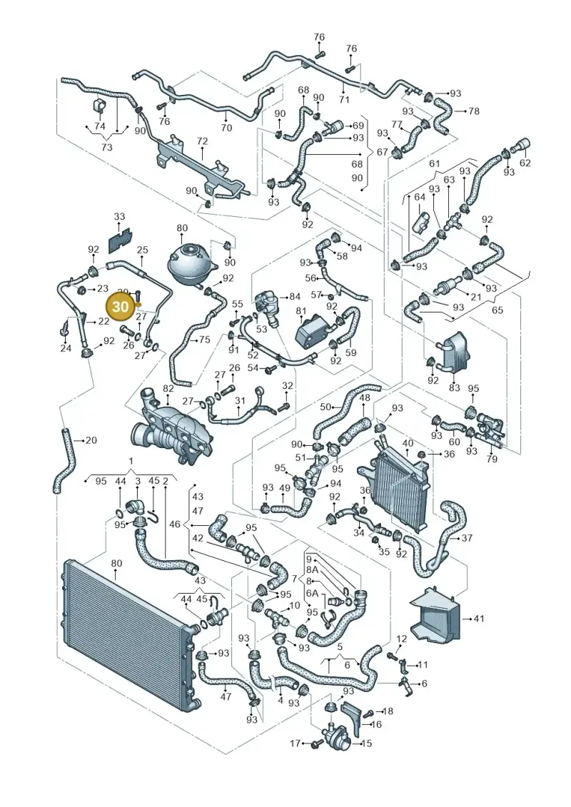 N0122265 — Volkswagen Scirocco 2.0 (2014-2017) diagram 649121340, position 30