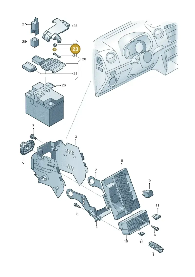 N0122265 — Volkswagen Amarok twin cab (2012-2016) diagram 683937000, position 23