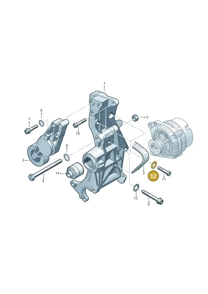 N01224110 — Volkswagen PASSAT/4MOTION/W8 (2002-2005) diagram 156903300, position 12