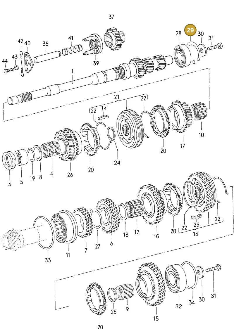 N0122922 — Audi 5000 (1981-1982) diagram 022057000, position 29
