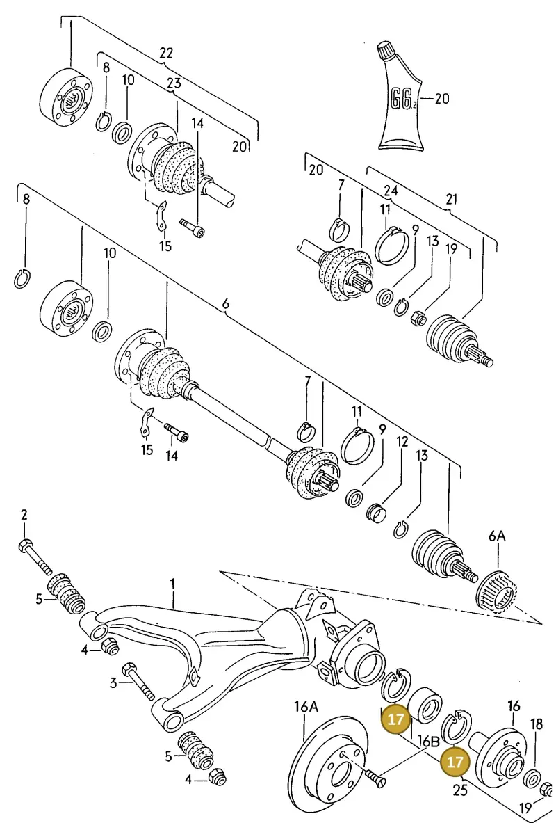 N0122922 — Volkswagen Golf/Jetta syn, Rallye (1985-1991) diagram 067106020, position 17