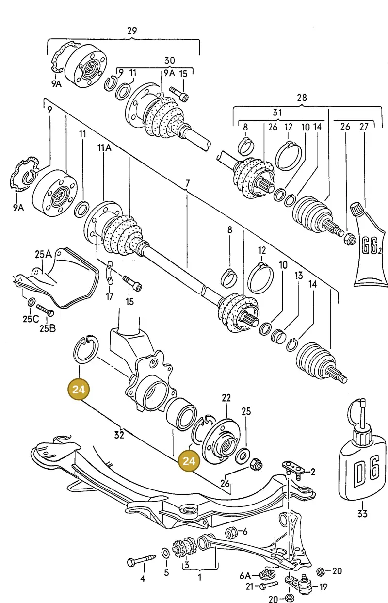 N0122922 — Audi COUPE/2           88 (1987-1987) diagram 072056100, position 24