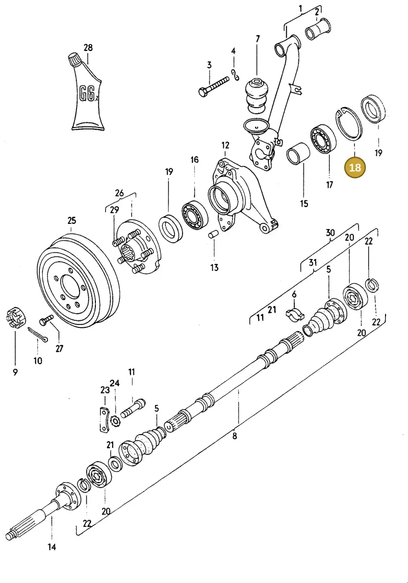 N0122951 — Volkswagen Type 2 (1967-1979) diagram 029040000, position 18