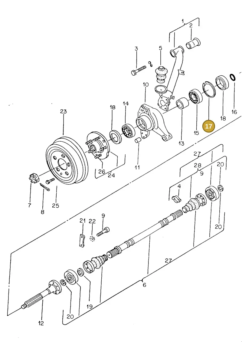 N0122951 — Volkswagen TIPO 2 (MEX) (1971-2001) diagram 115065000, position 17