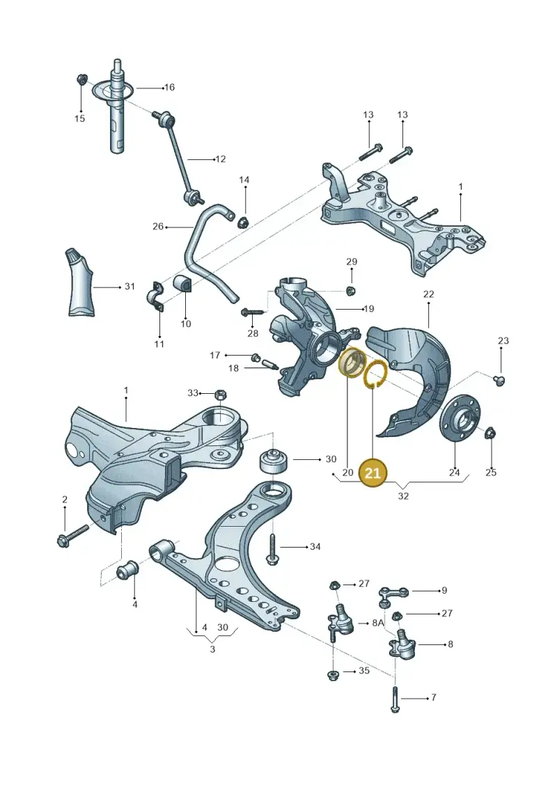 N0122951 — Volkswagen Crossfox (2014-2021) diagram 558407060, position 21