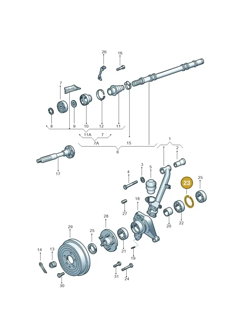 N0122951 — Volkswagen Kombi (2011-) diagram 308501200, position 23