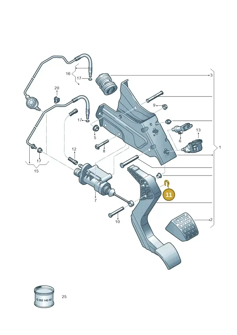 N0123276 — Volkswagen Amarok twin cab (2022-) diagram 894721250, position 11