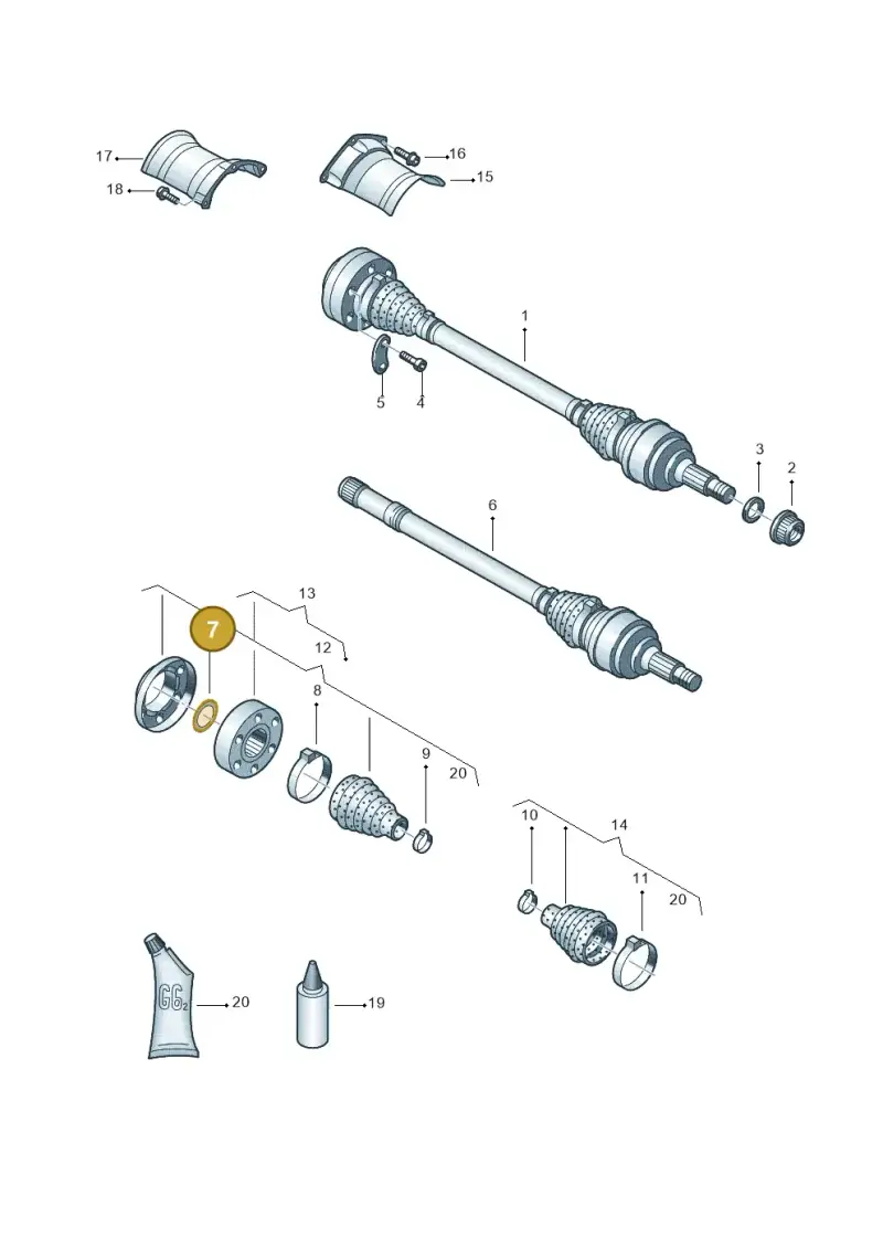 N0123751 — Audi R8 qu. 5.2 (2012-2015) diagram 618501200, position 7