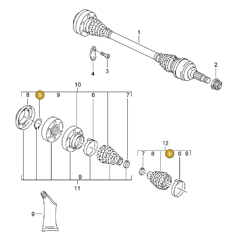 N0123751 — Porsche Cayenne (2002-2006) diagram p24501010, position 5