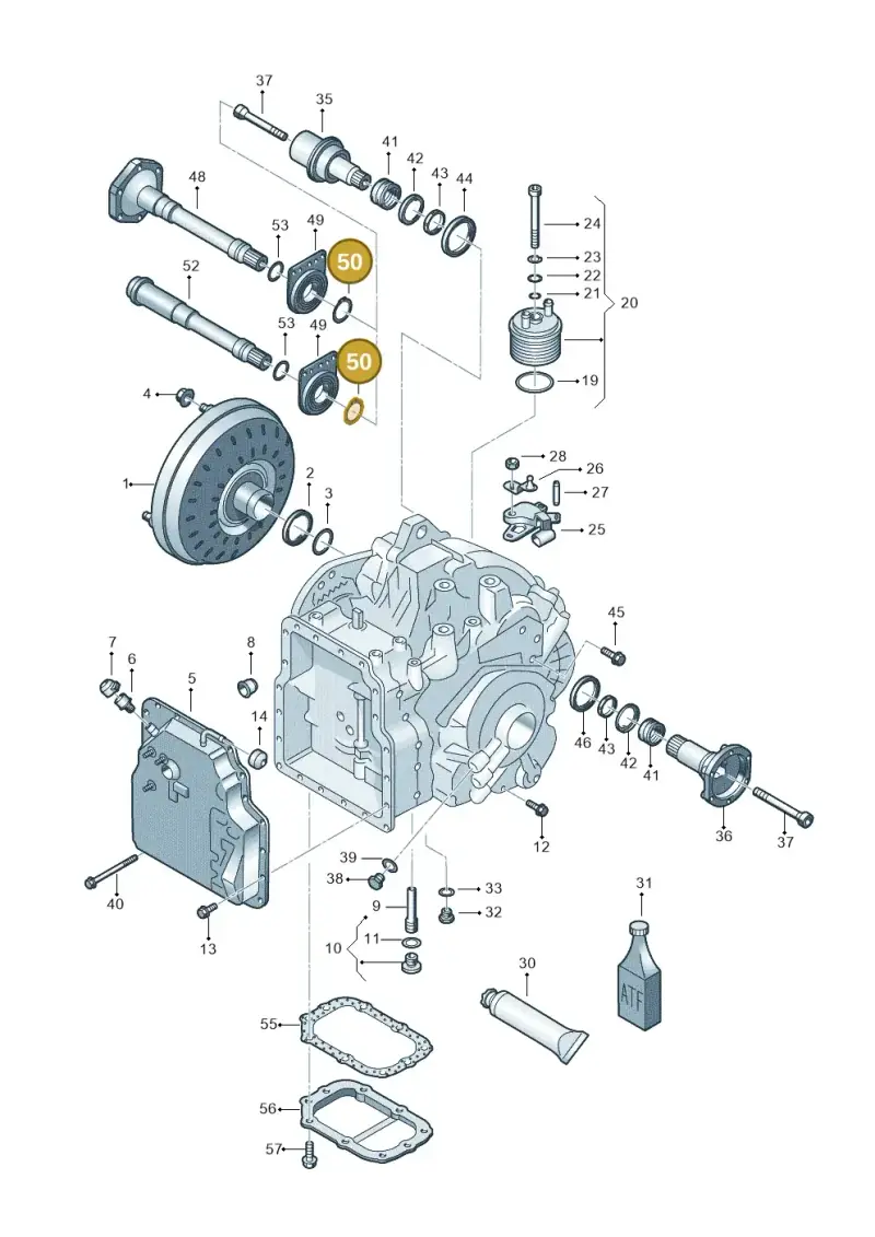 N0123761 — Volkswagen Sharan (2008-2010) diagram 406321650, position 50