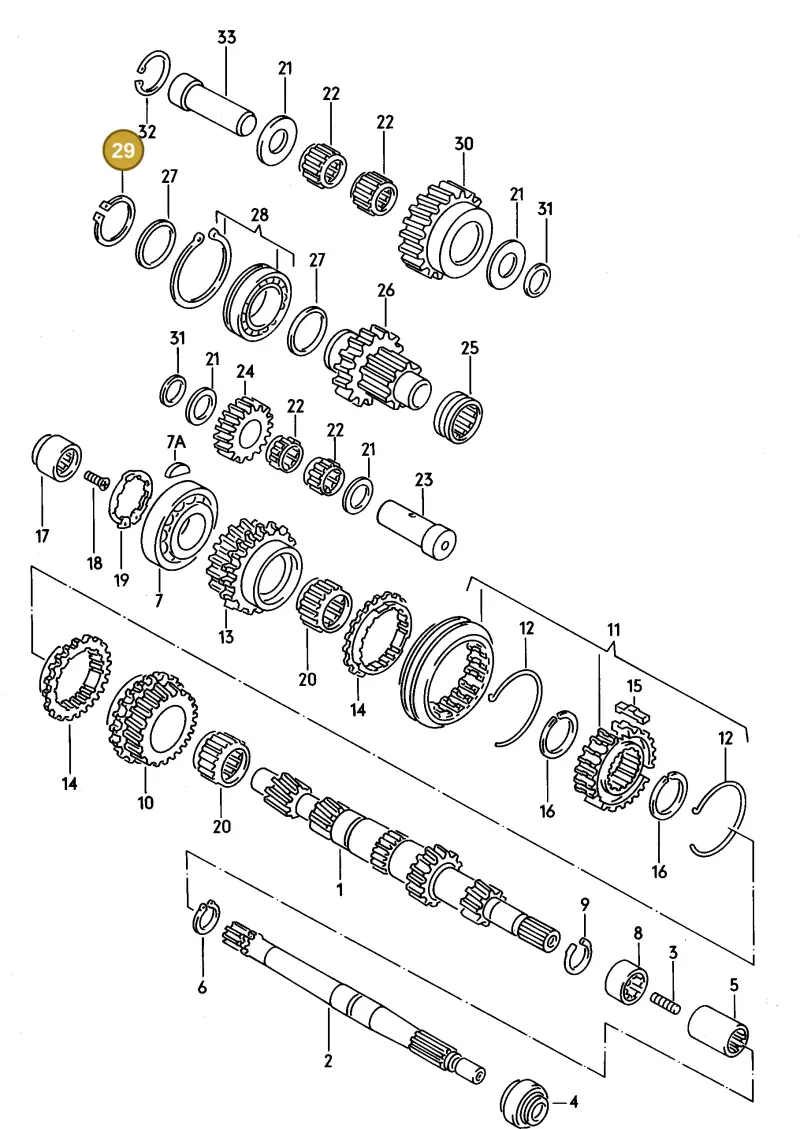 N0123801 — Volkswagen Vanagon syncro (1985-1992) diagram 059043200, position 29