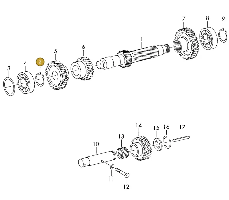 N0123801 — Volkswagen LT, LT 4X4 (2003-2006) diagram 176311300, position 2