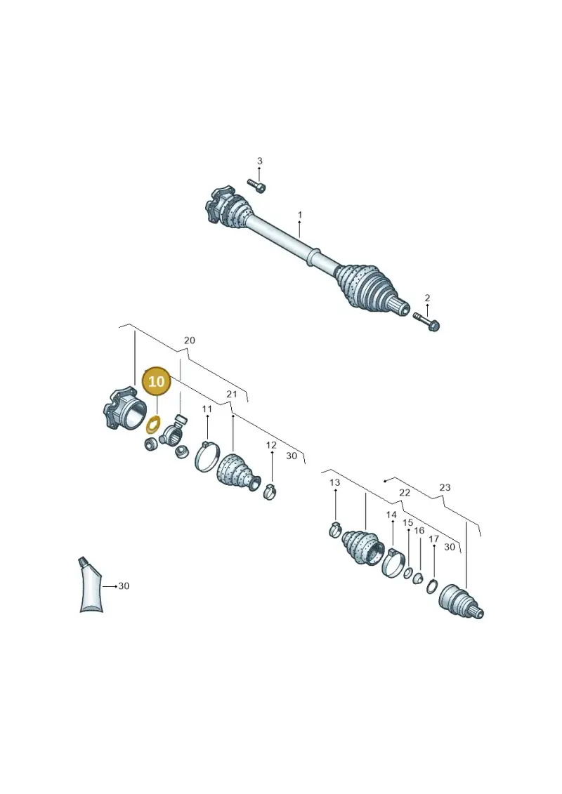 N0124251 — Volkswagen Golf 2.0 (2008-2011) diagram 625407580, position 10