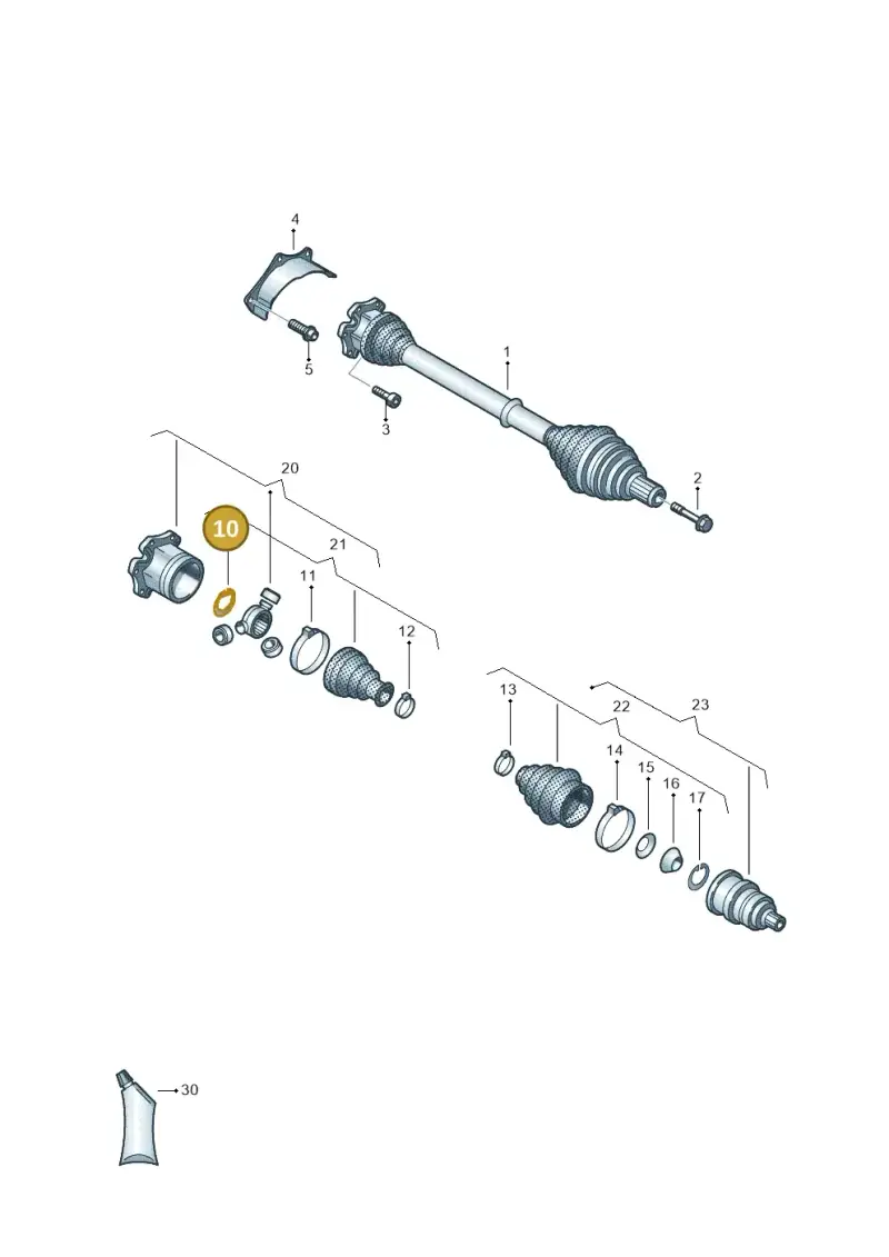 N0124251 — Volkswagen Jetta (2014-2017) diagram 460407650, position 10