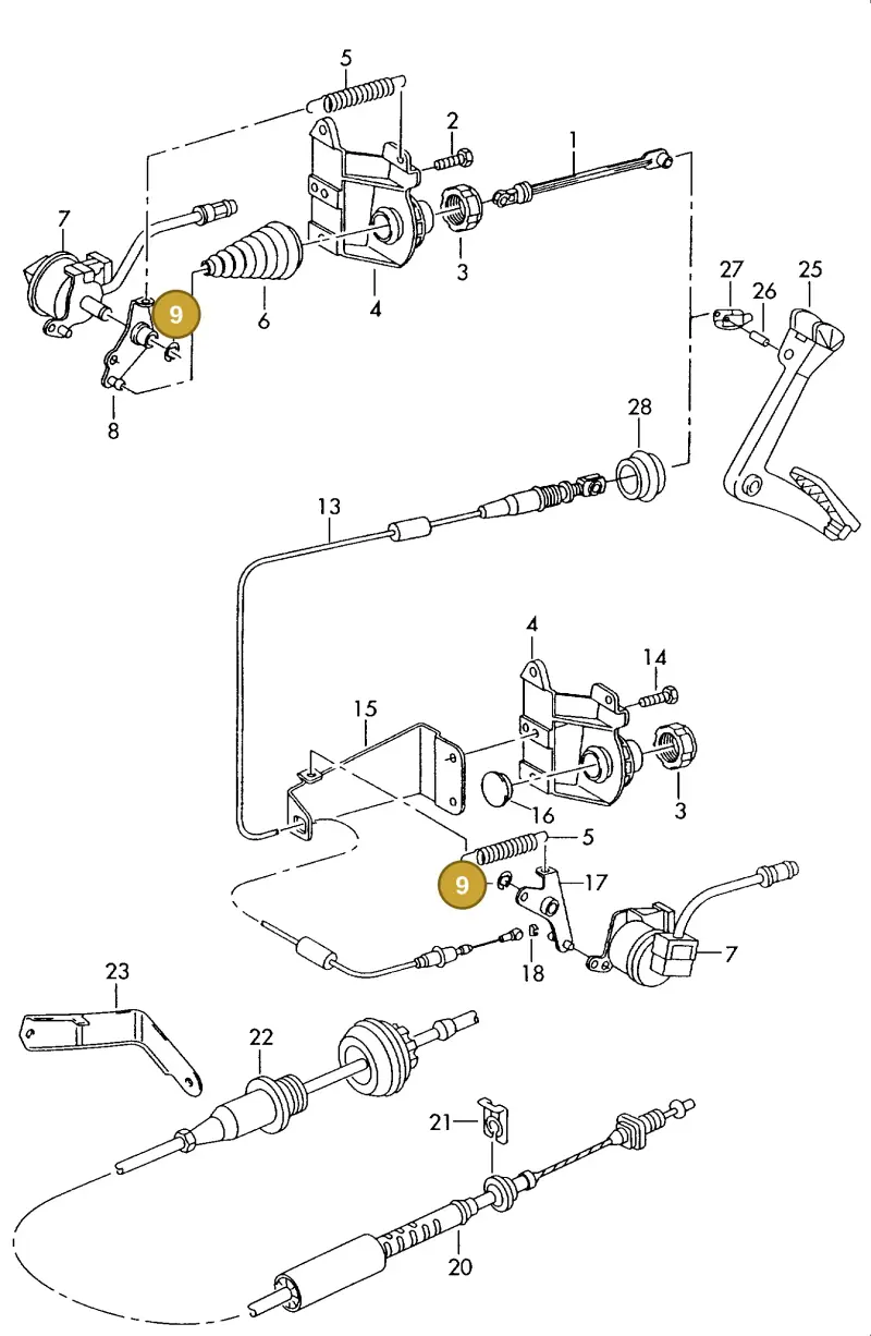 N0124373 — Volkswagen LT, LT 4X4 (1996-2003) diagram 176721550, position 9