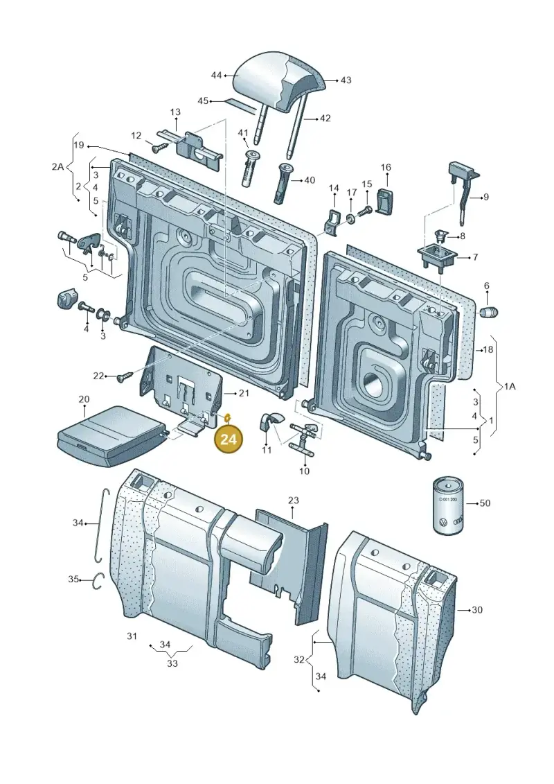 N0124375 — Volkswagen Polo (2008-2009) diagram 461885700, position 24