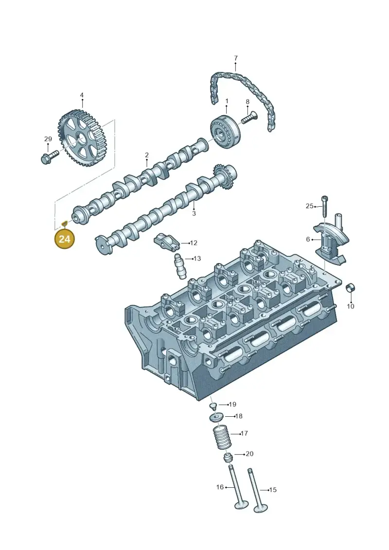 N0127082 — Audi A1 Sportback (2010-2015) diagram 249109320, position 24