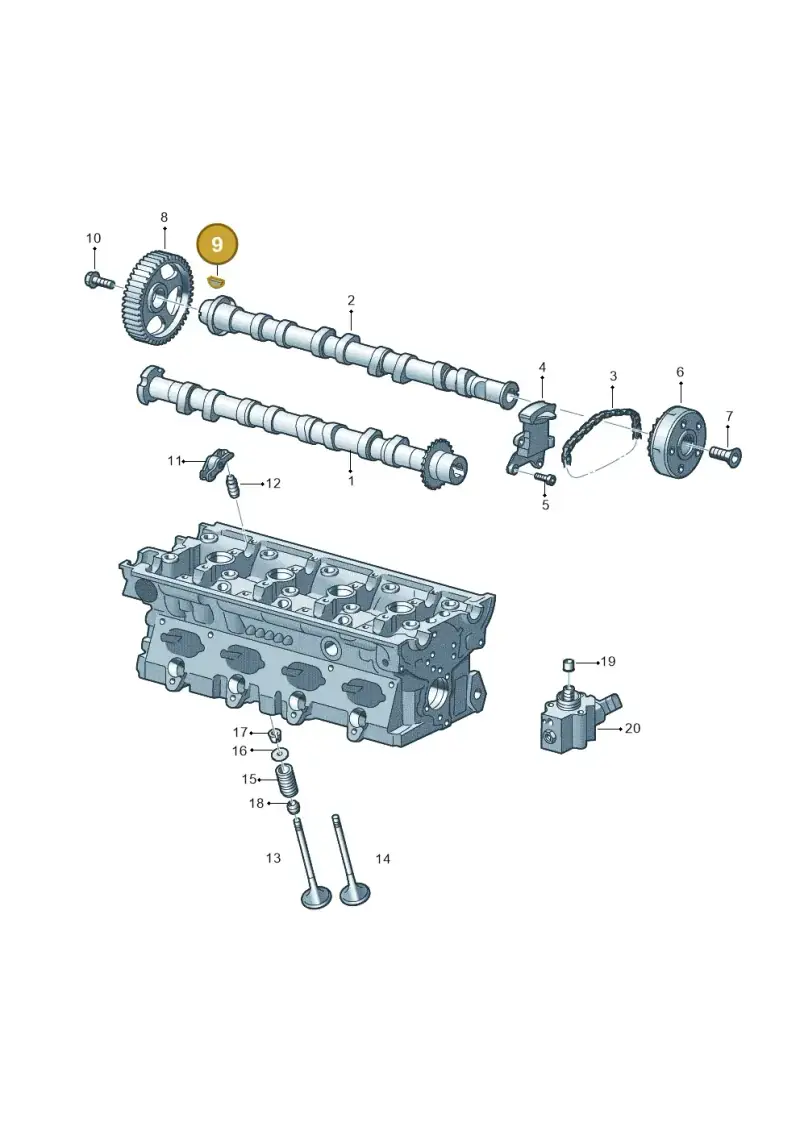 N0127082 — Volkswagen Scirocco 2.0 (2014-2017) diagram 420109150, position 9