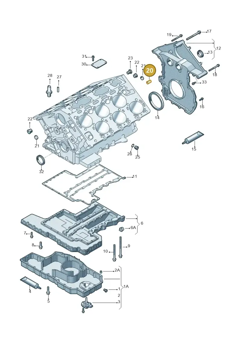 N0131911 — Volkswagen Phaeton 4motion (2010-2016) diagram 258103200, position 20