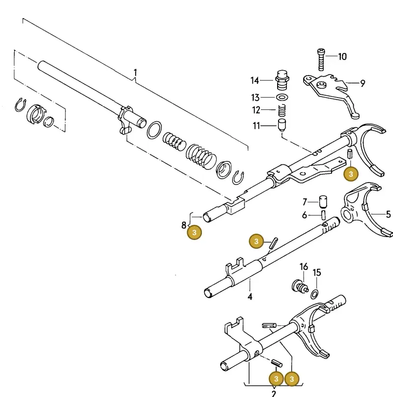 N0133351 — Audi V8 (1989-1993) diagram 045035000, position 3