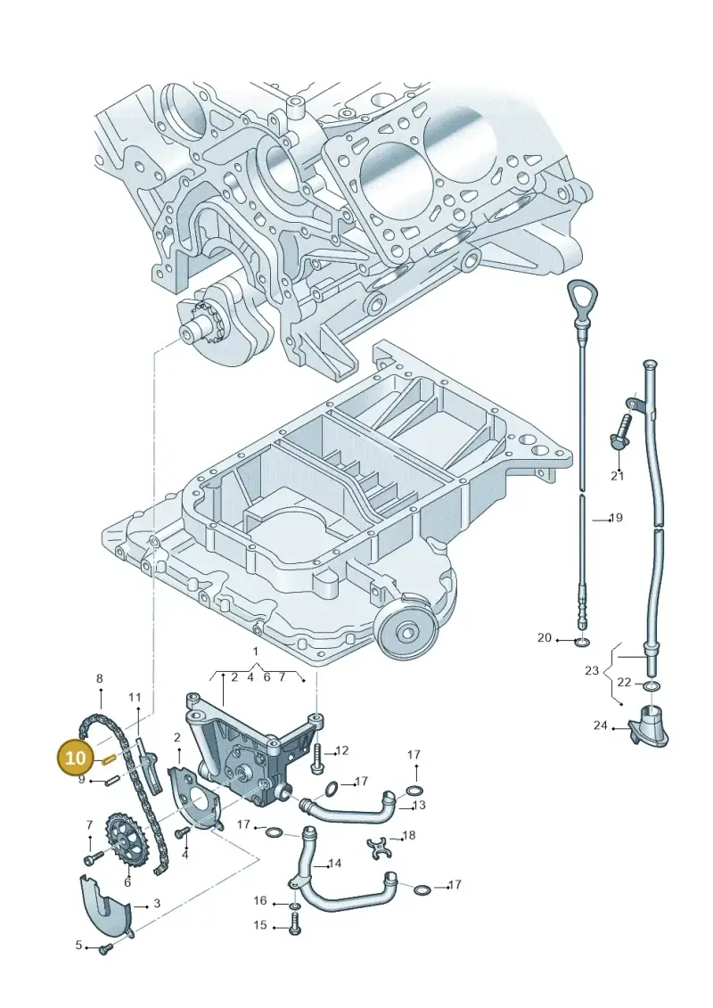 N0133351 — Audi RS4 AV. QU. (2000-2001) diagram 233115100, position 10