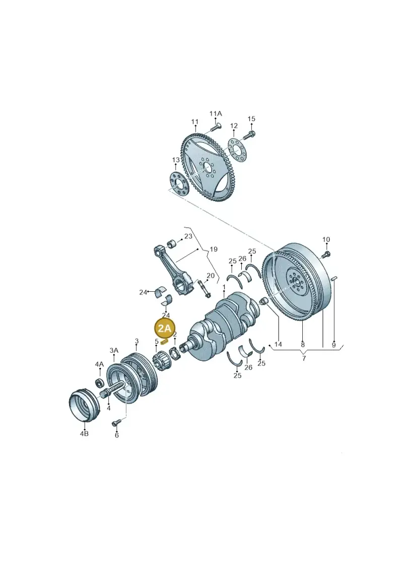 N0133351 — Volkswagen PASSAT/4MOTION/W8 (2002-2005) diagram 404105300, position 2A