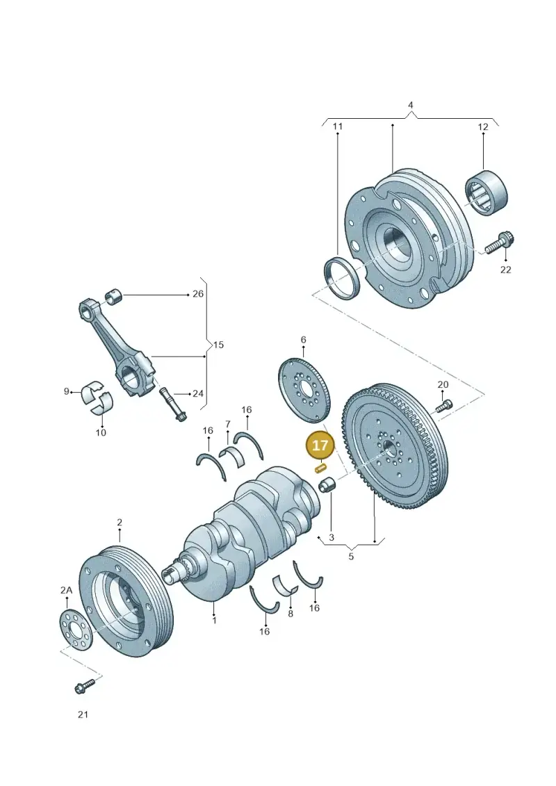 N0133351 — Audi A7 Sportback (2014-2018) diagram 620105100, position 17