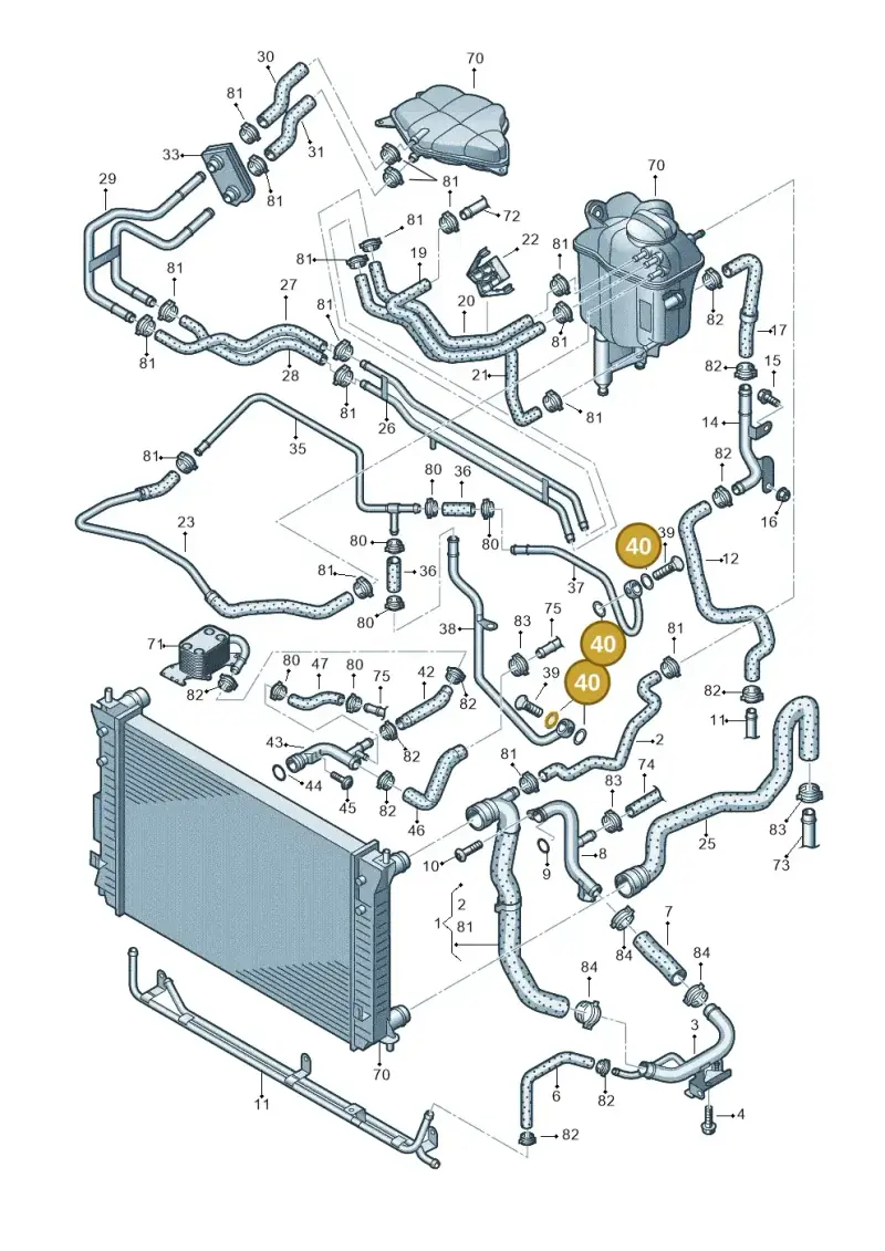 N0138076 — Volkswagen Phaeton 4motion (2010-2016) diagram 631121460, position 40