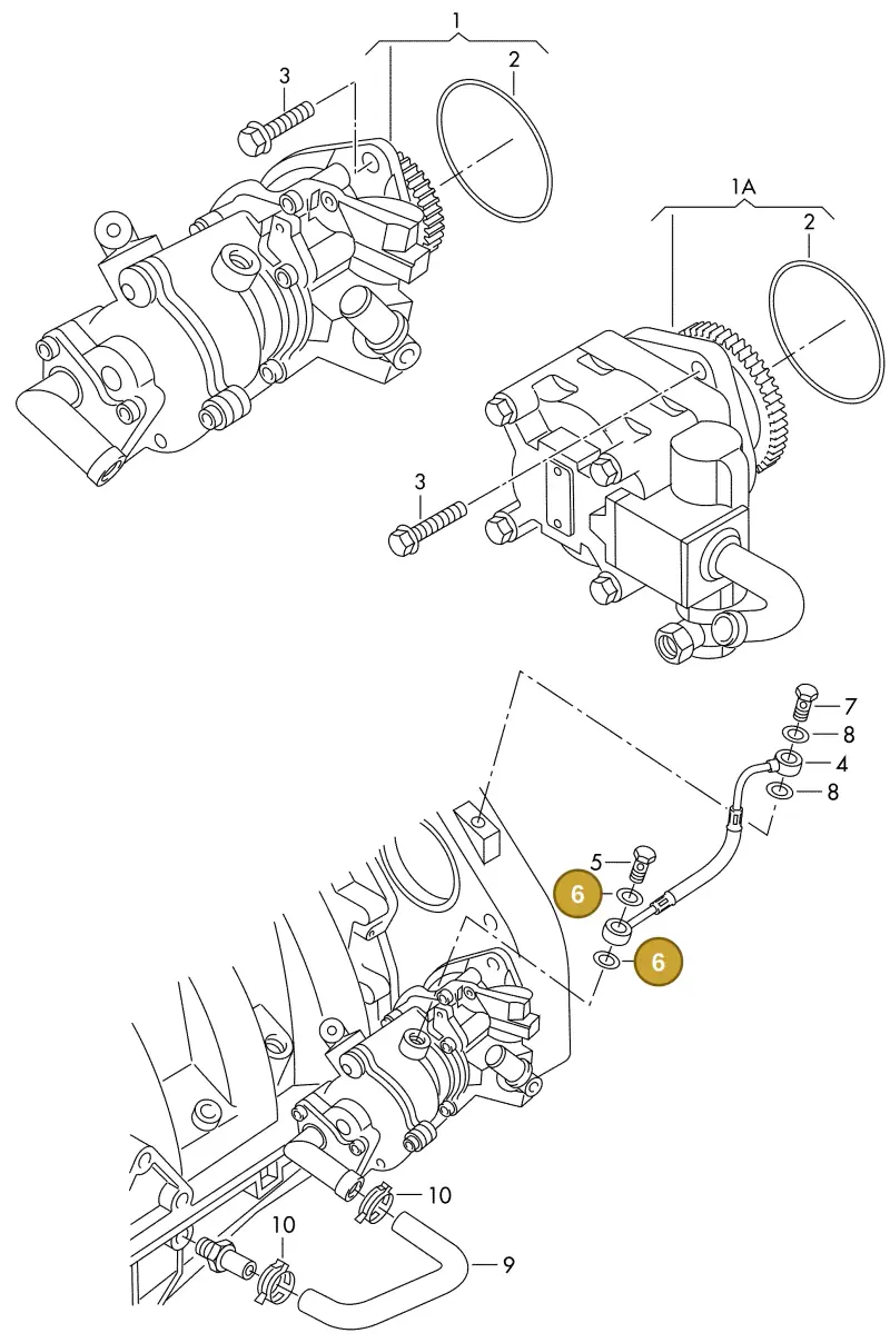 N0138085 — Volkswagen LT, LT 4X4 (2003-2006) diagram 176145770, position 6