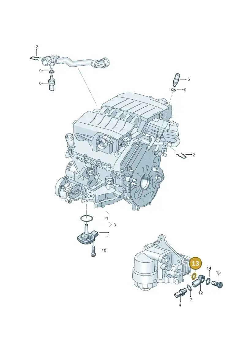 N0138085 — Volkswagen Phaeton (lang) (2003-2006) diagram 258919750, position 13