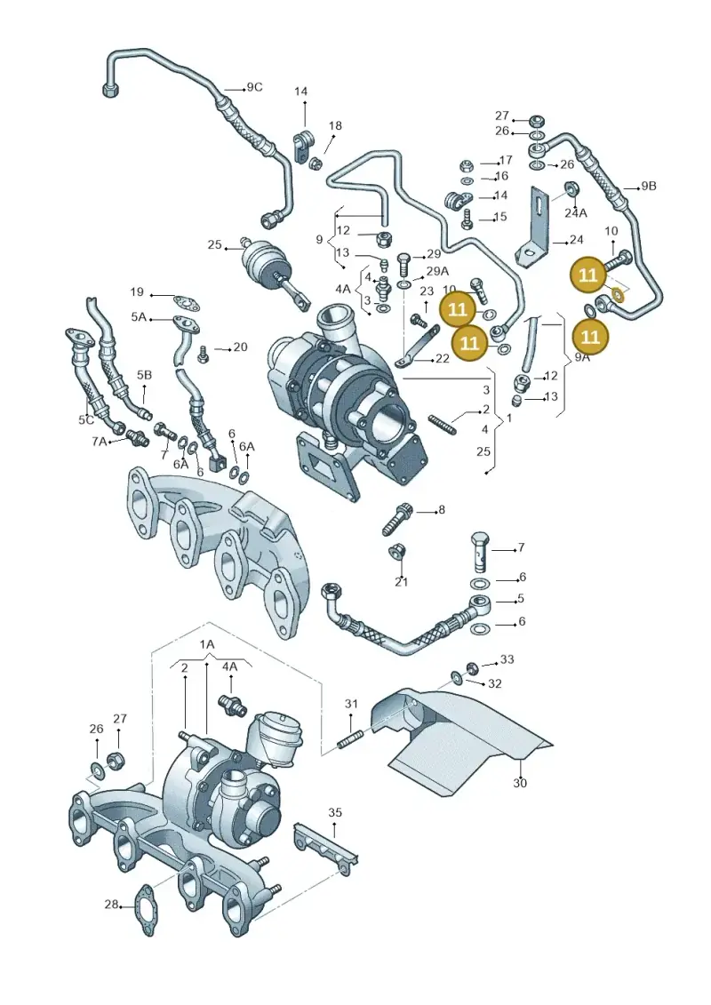 N0138123 — Volkswagen Sharan (2008-2010) diagram 194145550, position 11