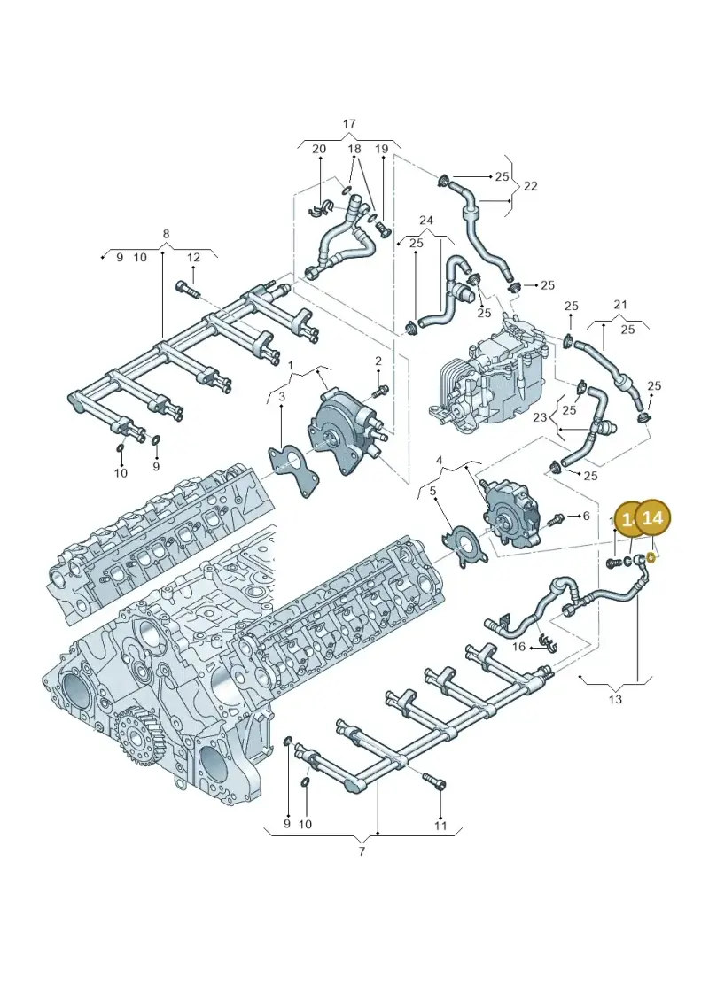 N0138123 — Volkswagen Touareg (2005-2006) diagram 274127700, position 14