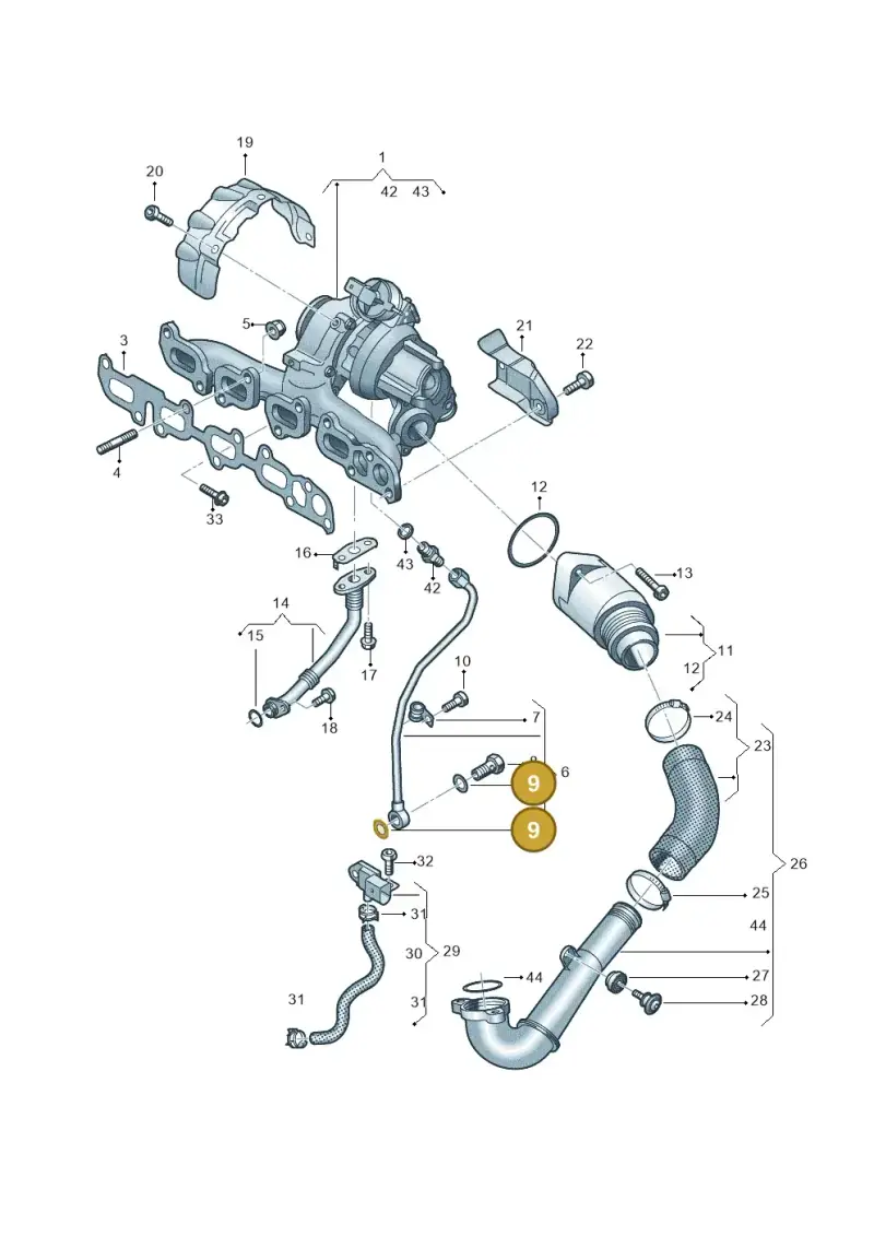 N0138133 — Volkswagen T-Cross 1,0 (2018-2024) diagram 587145452, position 9