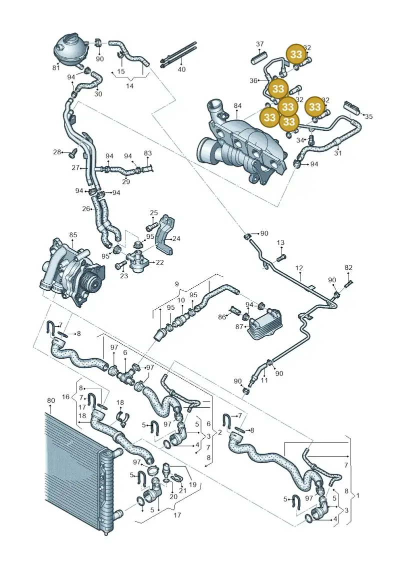 N0138149 — Volkswagen Scirocco 2.0 (2014-2017) diagram 649121240, position 33