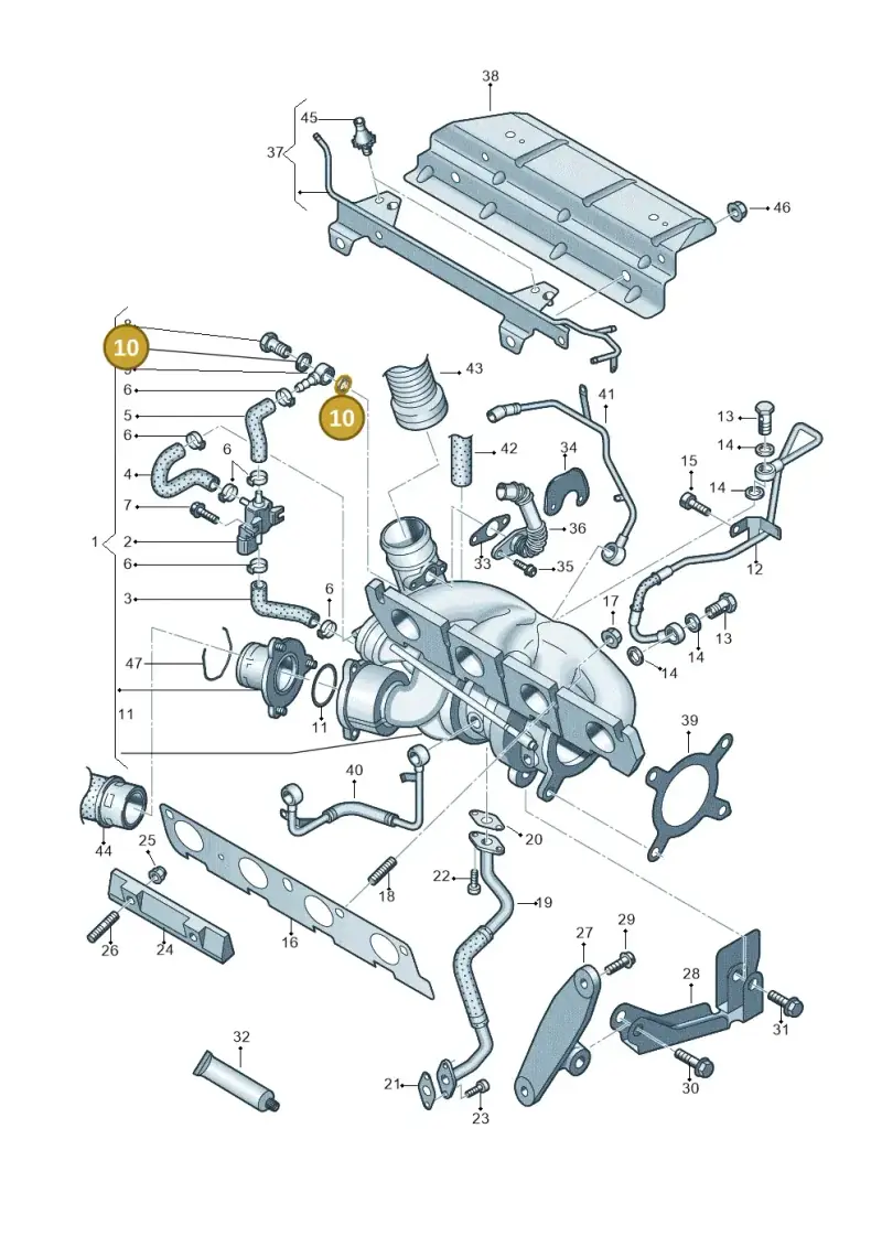 N0138302 — Volkswagen Scirocco 2.0 (2014-2017) diagram 786145560, position 10
