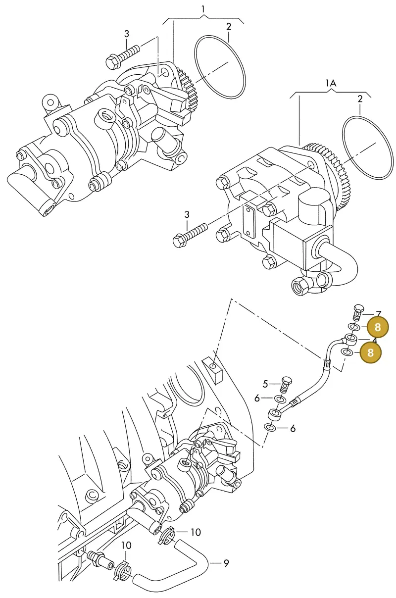 N0138307 — Volkswagen LT, LT 4X4 (2003-2006) diagram 176145770, position 8